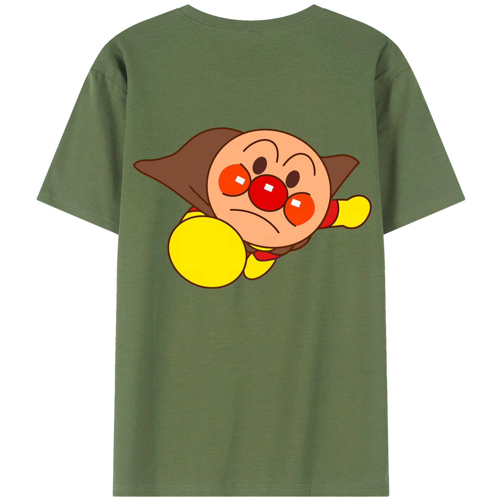 （画像用） アンパンマン Anpanman 綿100％ メンズ半袖Tシャツ（バックプリント） 通気性